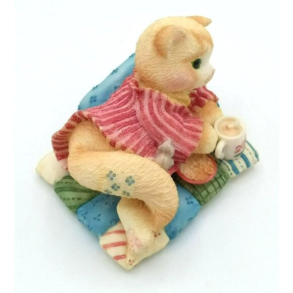 Calico Kittens Creature Comforts 2000 Vintage Enesco Figurine 720755 2.5 Inches - Picture 7 of 14